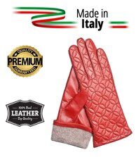 Перчатки женские Francesco Marconi 7465P nappa/cachemir rosso 6,5